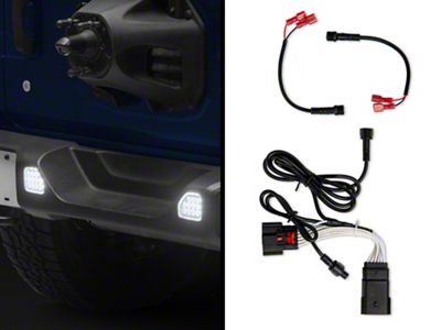 Oracle Rear Bumper LED Reverse Lights with Plug and Play Wiring Adapter for Reverse Lights (18-25 Jeep Wrangler JL)