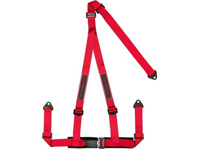 Corbeau 2-Inch 3-Point Bolt-In Harness Belt; Red (Universal; Some Adaptation May Be Required)