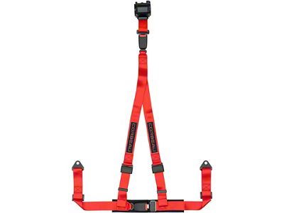 Corbeau 2-Inch 3-Point Retractable Harness Belt; Red (Universal; Some Adaptation May Be Required)