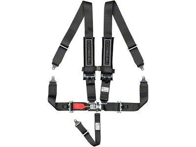 Corbeau 3-Inch 5-Point Latch and Link Harness Belt; Black (Universal; Some Adaptation May Be Required)