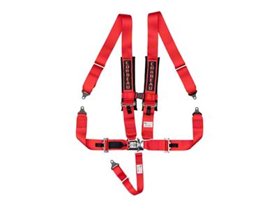 Corbeau 3-Inch 5-Point Latch and Link Harness Belt; Red (Universal; Some Adaptation May Be Required)