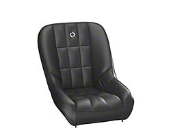 Corbeau Baja Low Back Suspension Seat; Black Vinyl (Universal; Some Adaptation May Be Required)