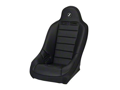 Corbeau Baja Ultra Suspension Seat; Black Vinyl (Universal; Some Adaptation May Be Required)