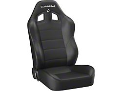 Corbeau Baja XRS Suspension Seats; Black Vinyl; Pair (Universal; Some Adaptation May Be Required)