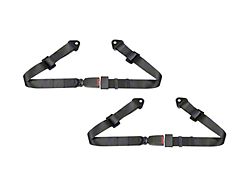Corbeau Bolt-In Lap Belts; Black 