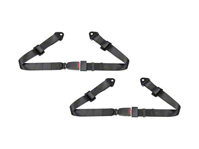 Corbeau Bolt-In Lap Belts; Black