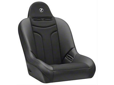 Corbeau Baja JP Suspension Seats with Double Locking Seat Brackets; Black Vinyl/Cloth (78-86 Jeep CJ7)