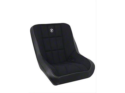 Corbeau Baja Low Back Suspension Seats with Double Locking Seat Brackets; Black Vinyl/Cloth (78-86 Jeep CJ7)