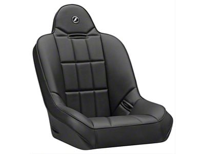 Corbeau Baja SS Suspension Seats with Double Locking Seat Brackets; Black Vinyl (78-86 Jeep CJ7)