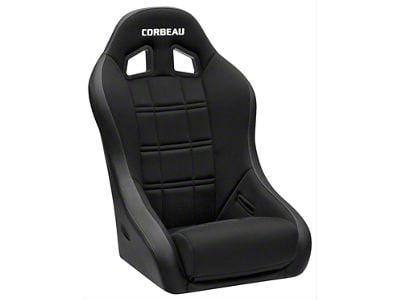 Corbeau Baja XP Suspension Seats with Double Locking Seat Brackets; Black Vinyl/Cloth (78-86 Jeep CJ7)