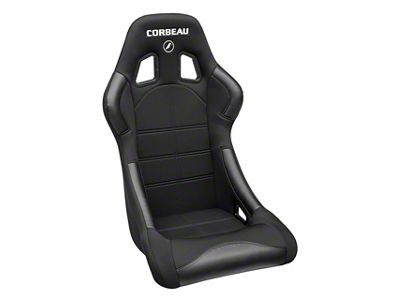 Corbeau Forza Wide Racing Seats with Double Locking Seat Brackets; Black Cloth (78-86 Jeep CJ7)