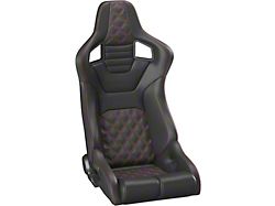 Corbeau Sportline RRB Reclining Seats with Double Locking Seat Brackets; Black Vinyl/Carbon Vinyl/Red Diamond Stitch (20-25 Jeep Gladiator JT)