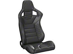 Corbeau Sportline RRS Reclining Seats with Double Locking Seat Brackets; Black Vinyl Diamond/Black Stitching (20-25 Jeep Gladiator JT)