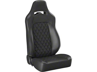 Corbeau Trailcat Reclining Seats with Double Locking Seat Brackets; Black Vinyl/Black Stitching (20-25 Jeep Gladiator JT)