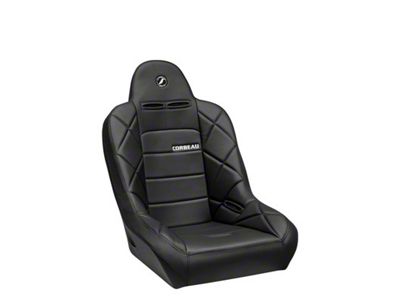 Corbeau Baja JP Suspension Seats with Double Locking Seat Brackets; Black Vinyl (18-25 Jeep Wrangler JL)