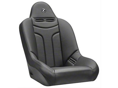 Corbeau Baja JP Suspension Seats with Double Locking Seat Brackets; Black Vinyl (07-10 Jeep Wrangler JK 2-Door; 07-14 Jeep Wrangler JK 4-Door)