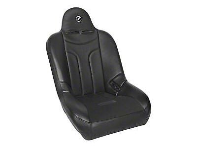 Corbeau Baja JP Wide Suspension Seats with Double Locking Seat Brackets; Black Vinyl/Cloth (18-25 Jeep Wrangler JL)
