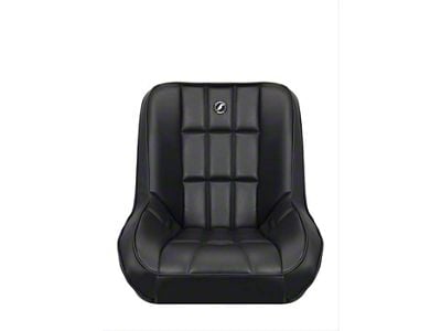 Corbeau Baja Low Back Suspension Seats with Double Locking Seat Brackets; Black Vinyl (97-02 Jeep Wrangler TJ)