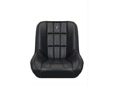 Corbeau Baja Low Back Suspension Seats with Double Locking Seat Brackets; Black Vinyl (07-10 Jeep Wrangler JK 2-Door; 07-14 Jeep Wrangler JK 4-Door)