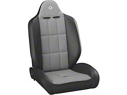 Corbeau Baja RS Suspension Seats with Double Locking Seat Brackets; Black Vinyl/Gray Cloth (11-18 Jeep Wrangler JK 2-Door)