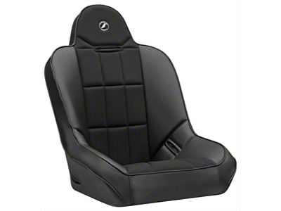 Corbeau Baja SS Suspension Seats with Double Locking Seat Brackets; Black Vinyl/Cloth (15-18 Jeep Wrangler JK 4-Door)
