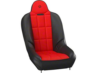 Corbeau Baja SS Suspension Seats with Double Locking Seat Brackets; Black Vinyl/Red Cloth (91-95 Jeep Wrangler YJ)