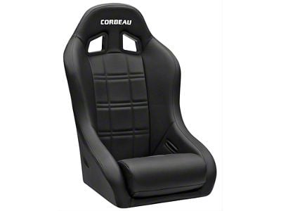 Corbeau Baja XP Suspension Seats with Double Locking Seat Brackets; Black Vinyl (18-25 Jeep Wrangler JL)