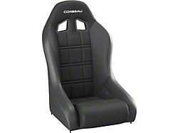 Corbeau Baja XP Suspension Seats with Double Locking Seat Brackets; Black Vinyl/Cloth (91-95 Jeep Wrangler YJ)