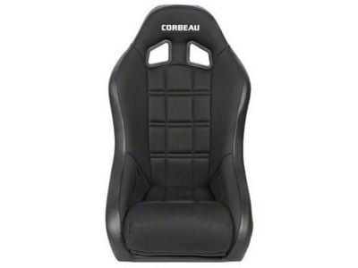 Corbeau Baja XP Suspension Seats with Double Locking Seat Brackets; Black Vinyl/Cloth (97-02 Jeep Wrangler TJ)