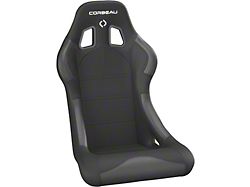 Corbeau Forza Wide Racing Seats with Double Locking Seat Brackets; Black Cloth (91-95 Jeep Wrangler YJ)