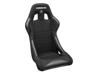 Corbeau Forza Wide Racing Seats with Double Locking Seat Brackets; Black Cloth (07-10 Jeep Wrangler JK 2-Door; 07-14 Jeep Wrangler JK 4-Door)