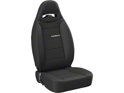 Corbeau Moab Reclining Seats with Double Locking Seat Brackets; Black Neoprene (91-95 Jeep Wrangler YJ)