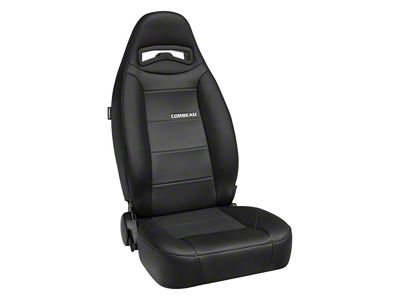 Corbeau Moab Reclining Seats with Double Locking Seat Brackets; Black Neoprene (91-95 Jeep Wrangler YJ)