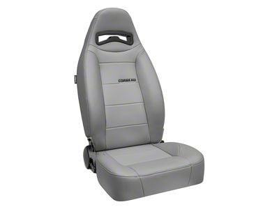 Corbeau Moab Reclining Seats with Double Locking Seat Brackets; Gray Vinyl (03-06 Jeep Wrangler TJ)