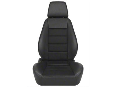 Corbeau Sport Reclining Seats with Double Locking Seat Brackets; Black Vinyl/Cloth (18-25 Jeep Wrangler JL)