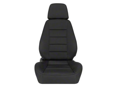 Corbeau Sport Reclining Seats with Seat Heater and Inflatable Lumbar; Black Neoprene; Pair (Universal; Some Adaptation May Be Required)