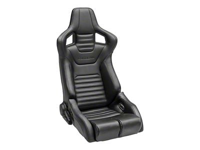 Corbeau Sportline RRB Reclining Seats with Double Locking Seat Brackets; Black Vinyl/Carbon Vinyl (18-25 Jeep Wrangler JL)