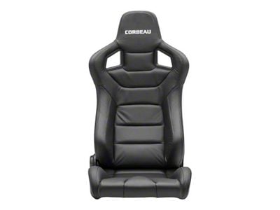Corbeau Sportline RRS Reclining Seats with Double Locking Seat Brackets; Black Leather (11-18 Jeep Wrangler JK 2-Door)