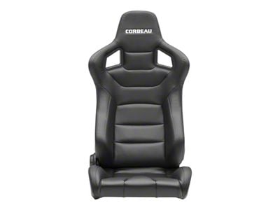 Corbeau Sportline RRS Reclining Seats with Double Locking Seat Brackets; Black Vinyl/Carbon Vinyl (18-25 Jeep Wrangler JL)