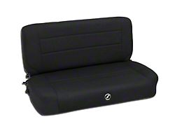 Corbeau Safari Fold and Tumble Seat; Black Neoprene (76-95 Jeep CJ5, CJ7 & Wrangler YJ)