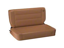 Corbeau Safari Fold and Tumble Seat; Tan Vinyl (76-95 Jeep CJ5, CJ7 & Wrangler YJ)