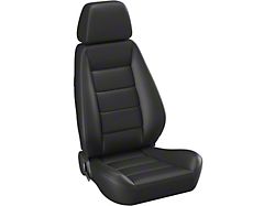 Corbeau Sport Reclining Seats; Black Leather; Pair (76-18 Jeep CJ5, CJ7, Wrangler YJ, TJ & JK)