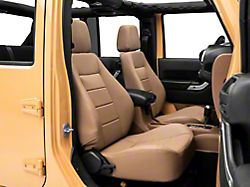 Corbeau Sport Reclining Seats; Spice Vinyl; Pair (76-18 Jeep CJ5, CJ7, Wrangler YJ, TJ & JK)