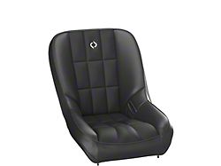Corbeau Baja Low Back Suspension Seats with Double Locking Seat Brackets; Black Vinyl/Cloth (05-15 Tacoma)