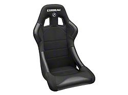 Corbeau Forza Wide Racing Seats with Double Locking Seat Brackets; Black Cloth (05-15 Tacoma)