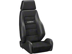 Corbeau GTS II Reclining Seats with Double Locking Seat Brackets; Black Leather/Suede (16-23 Tacoma)