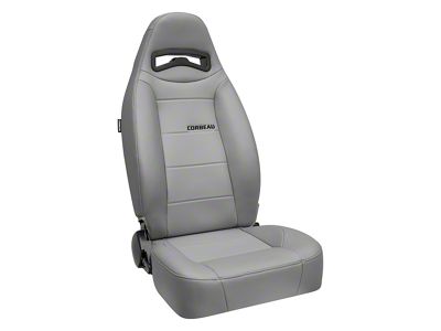 Corbeau Moab Reclining Seats with Double Locking Seat Brackets; Gray Vinyl (05-15 Tacoma)