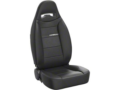 Corbeau Moab Reclining Seats with Seat Heater and Inflatable Lumbar; Black Vinyl; Pair (Universal; Some Adaptation May Be Required)