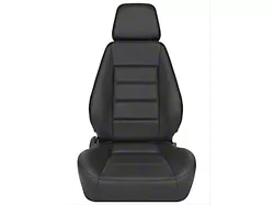 Corbeau Sport Reclining Seats with Double Locking Seat Brackets; Black Leather (05-15 Tacoma)