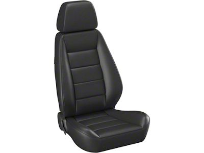 Corbeau Sport Reclining Seats with Inflatable Lumbar; Black Vinyl; Pair (Universal; Some Adaptation May Be Required)